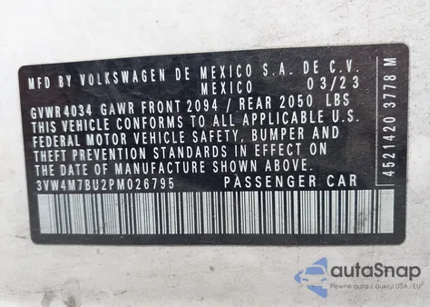 2023 Volkswagen Jetta 1.5T S from USA, damaged, VIN 3VW4M7BU2PM026795